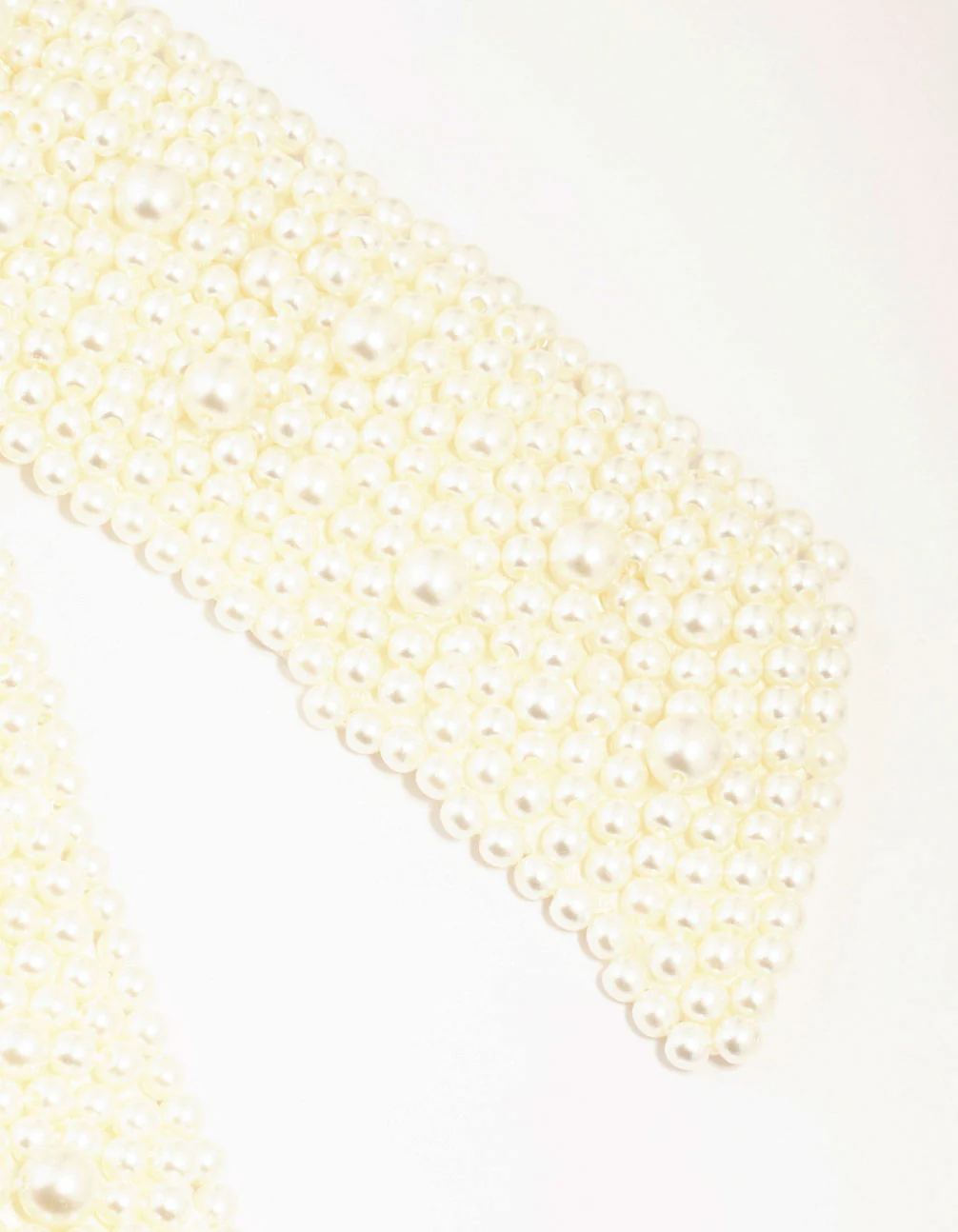 Classic Fabric Pearl Bow Clip - Image 3