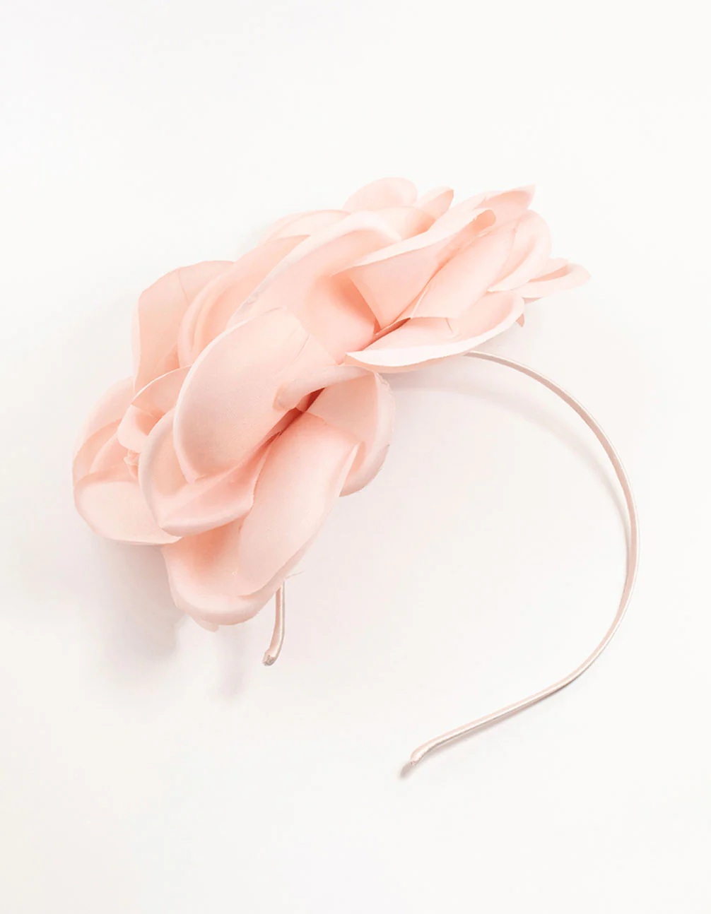 Large Pink Fabric Flower Headband - Image 3