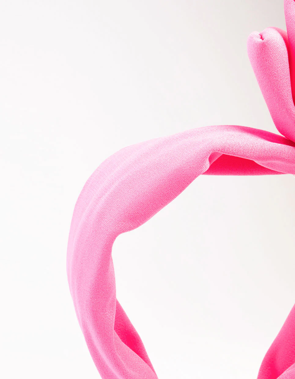 Pink Fabric Large Statement Bow Headband - Image 2