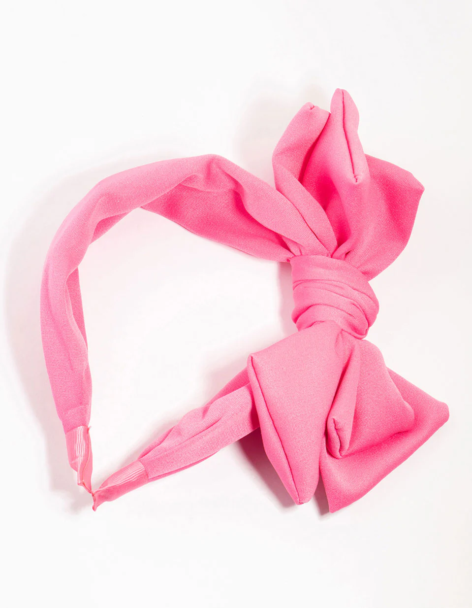 Pink Fabric Large Statement Bow Headband - Image 3