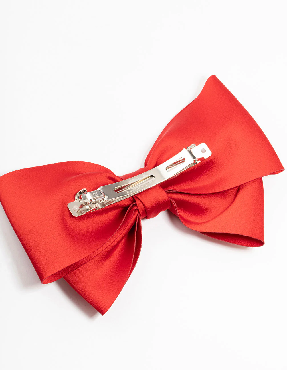 Large Red Fabric Bow Clip - Image 3