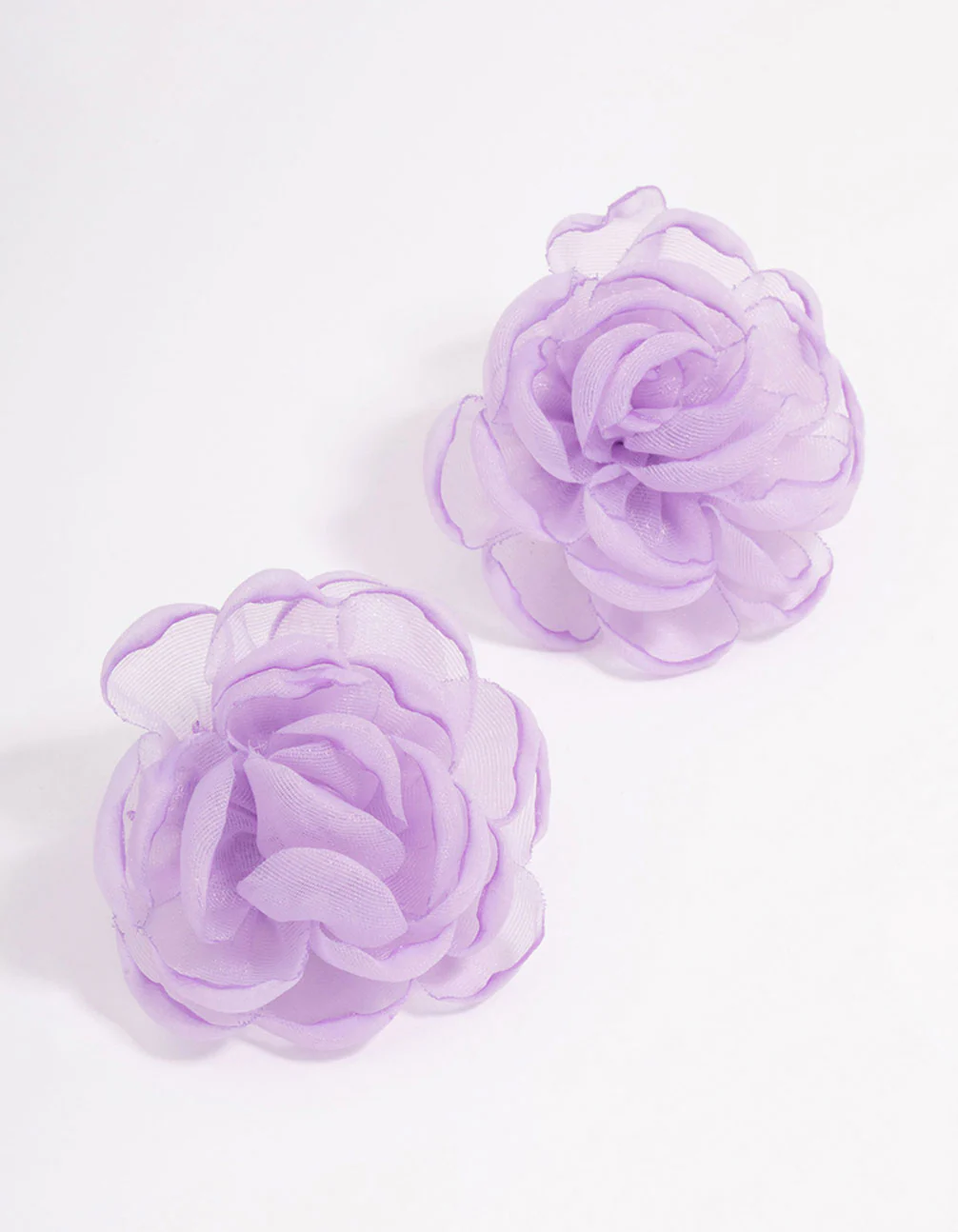 Lilac Flower Petal Stud Earrings