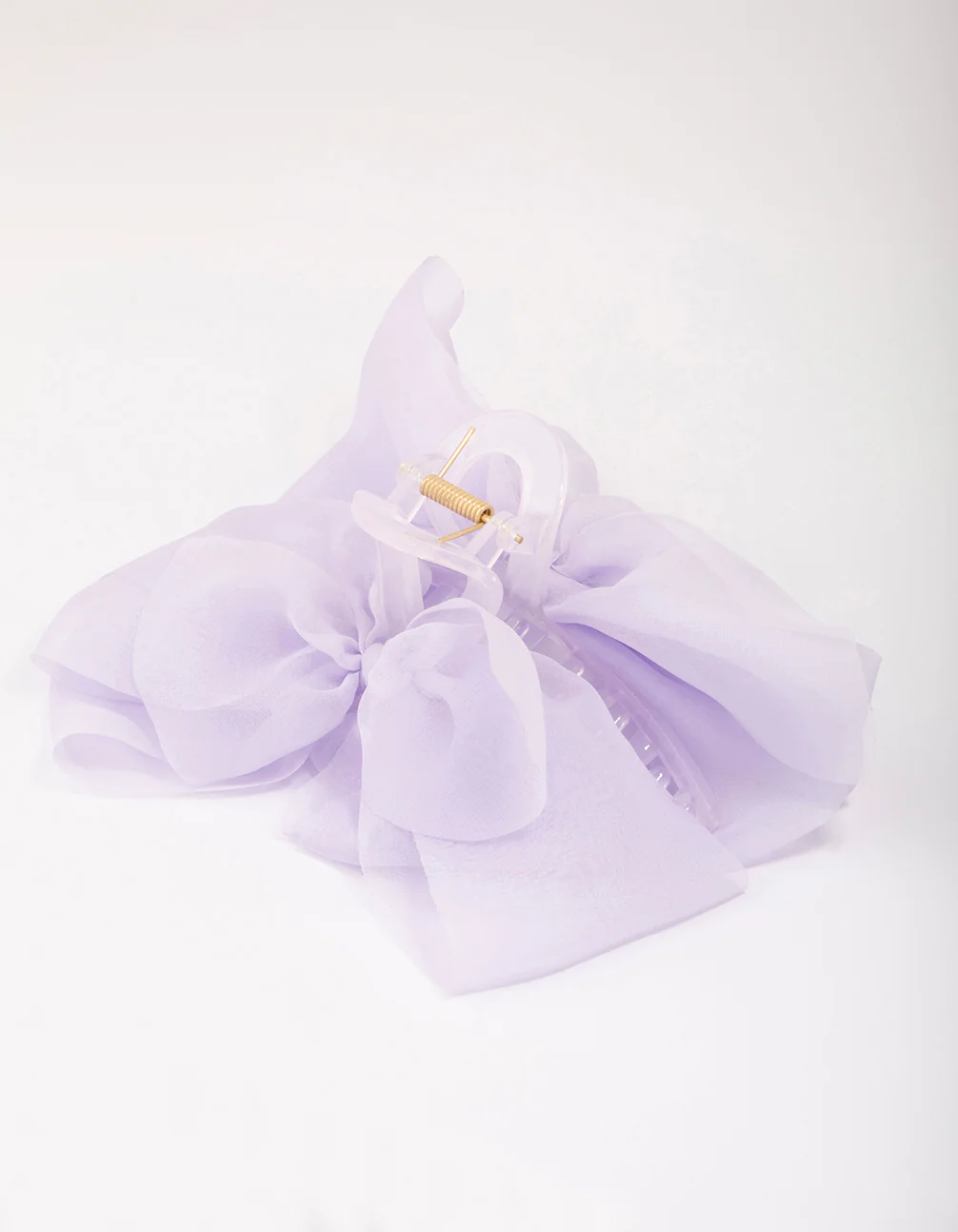 Lilac Mixed Bow Hair Claw Clip - Image 3