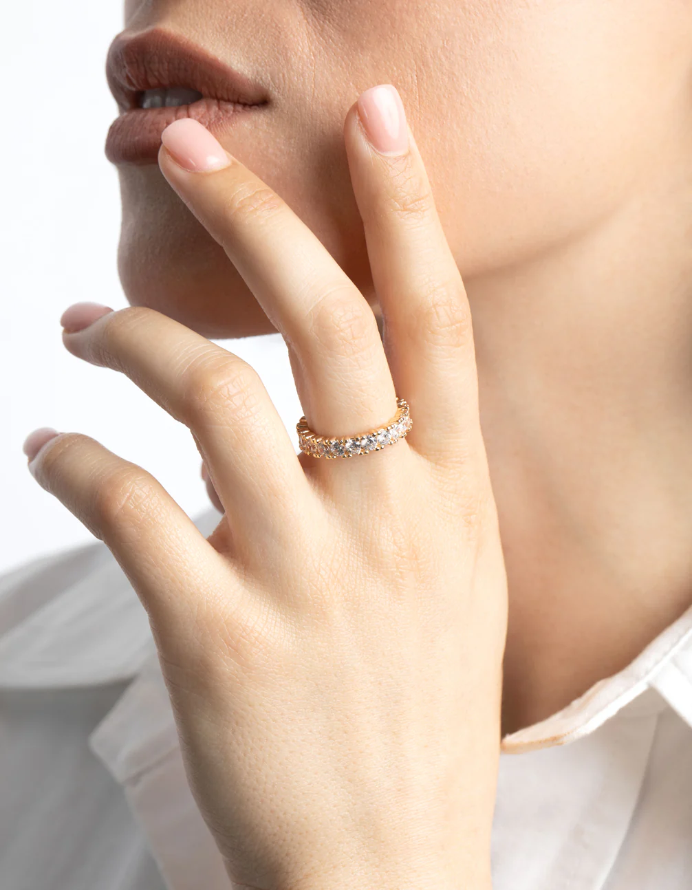 Gold Cubic Zirconia Ring - Image 2