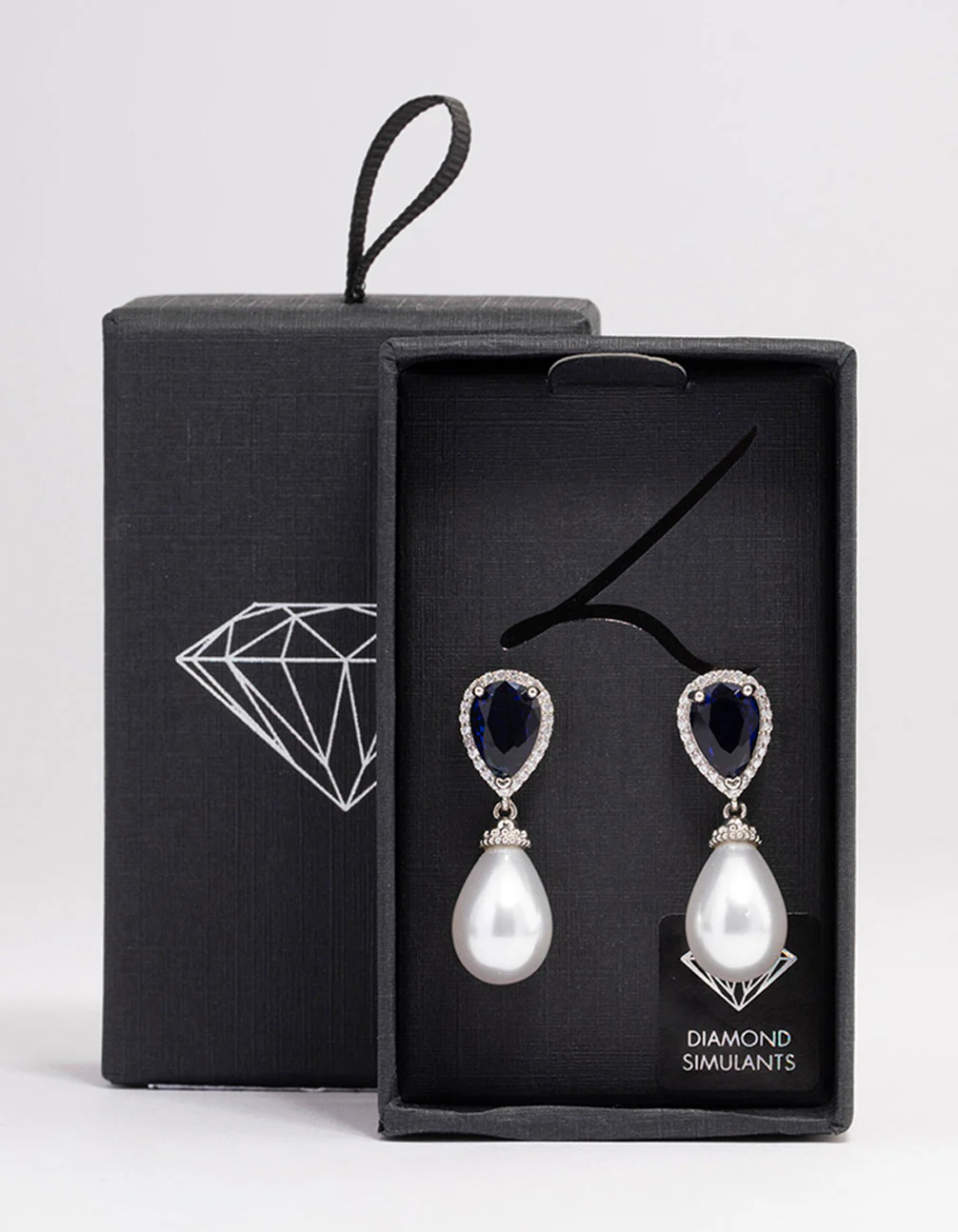 Silver & Pearl Drop Earrings - Image 3