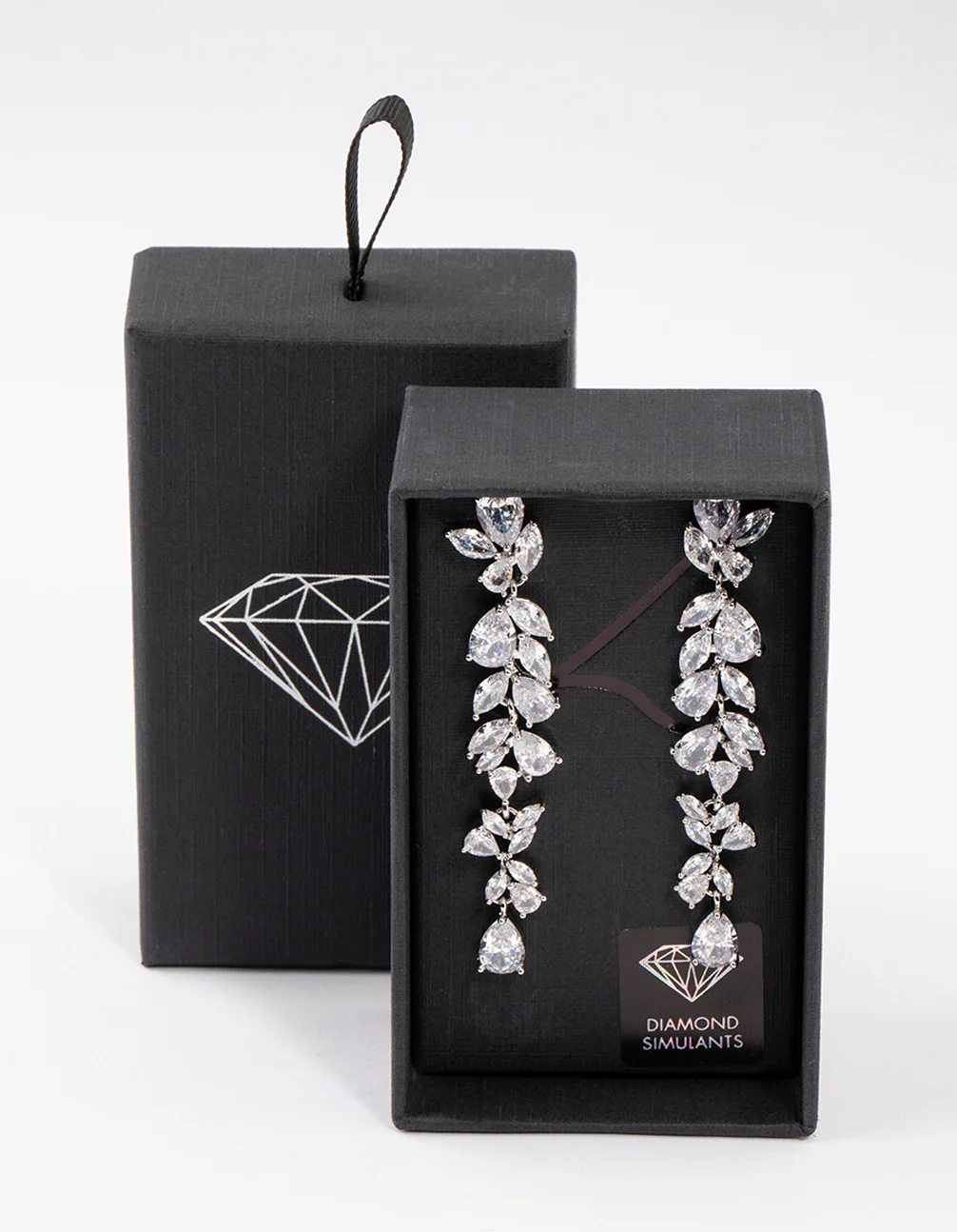 Silver Petal Drop Earrings - Image 4