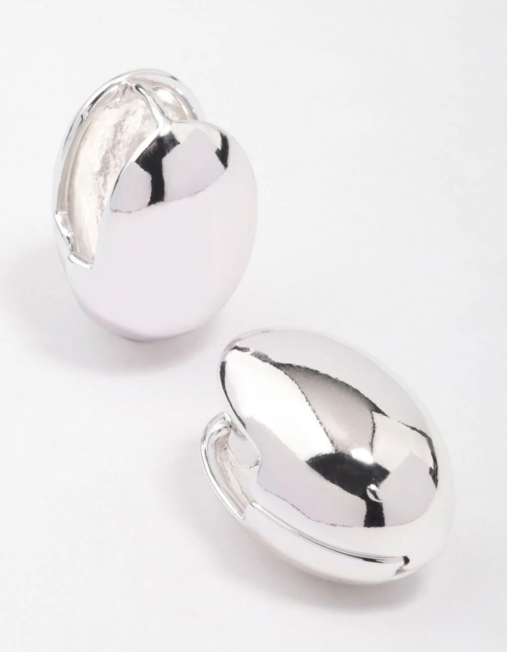 Silver Plated Brass Grape Huggie Earrings