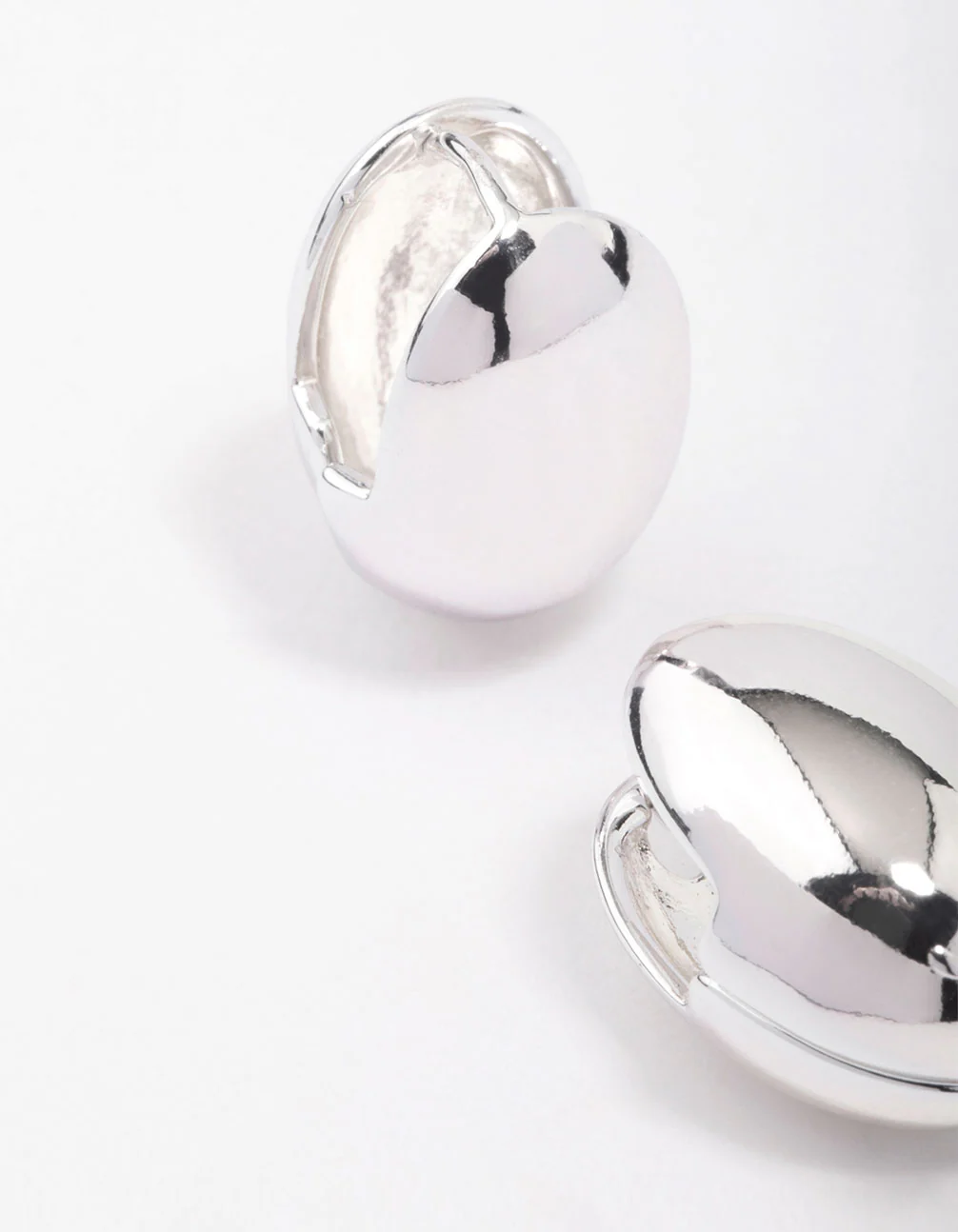 Silver Plated Brass Grape Huggie Earrings - Image 2