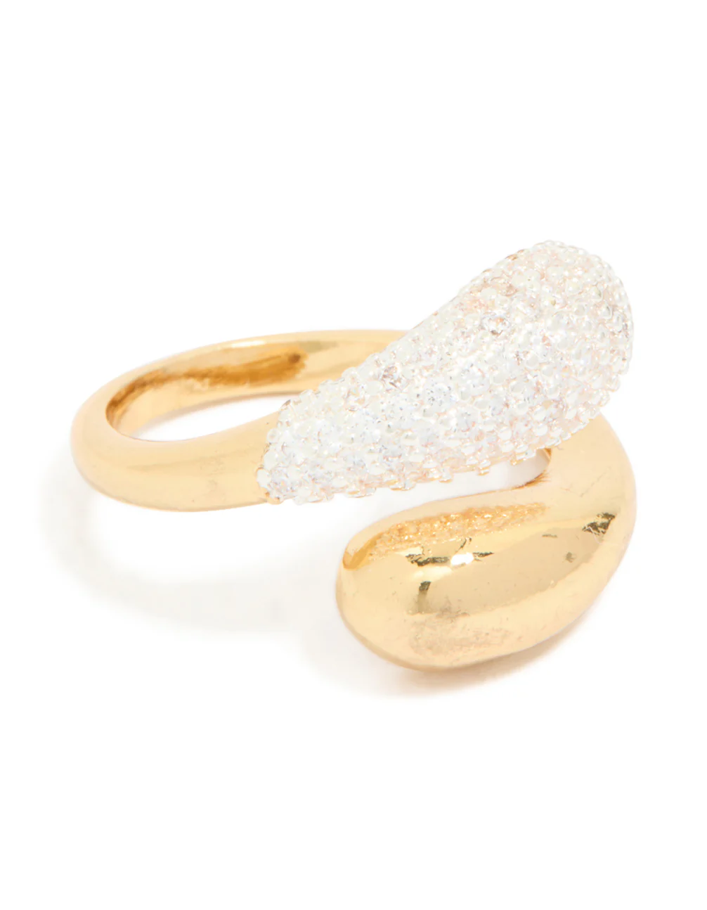 Mixed Metal Plated Cubic Zirconia Pavé Wrap Ring - Image 2