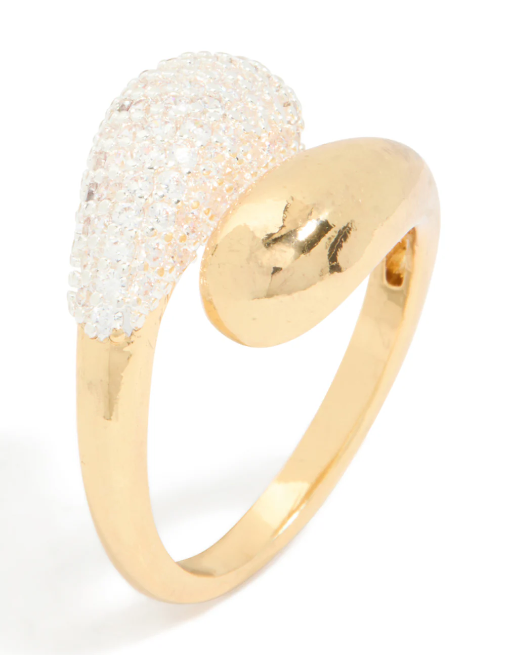 Mixed Metal Plated Cubic Zirconia Pavé Wrap Ring - Image 4
