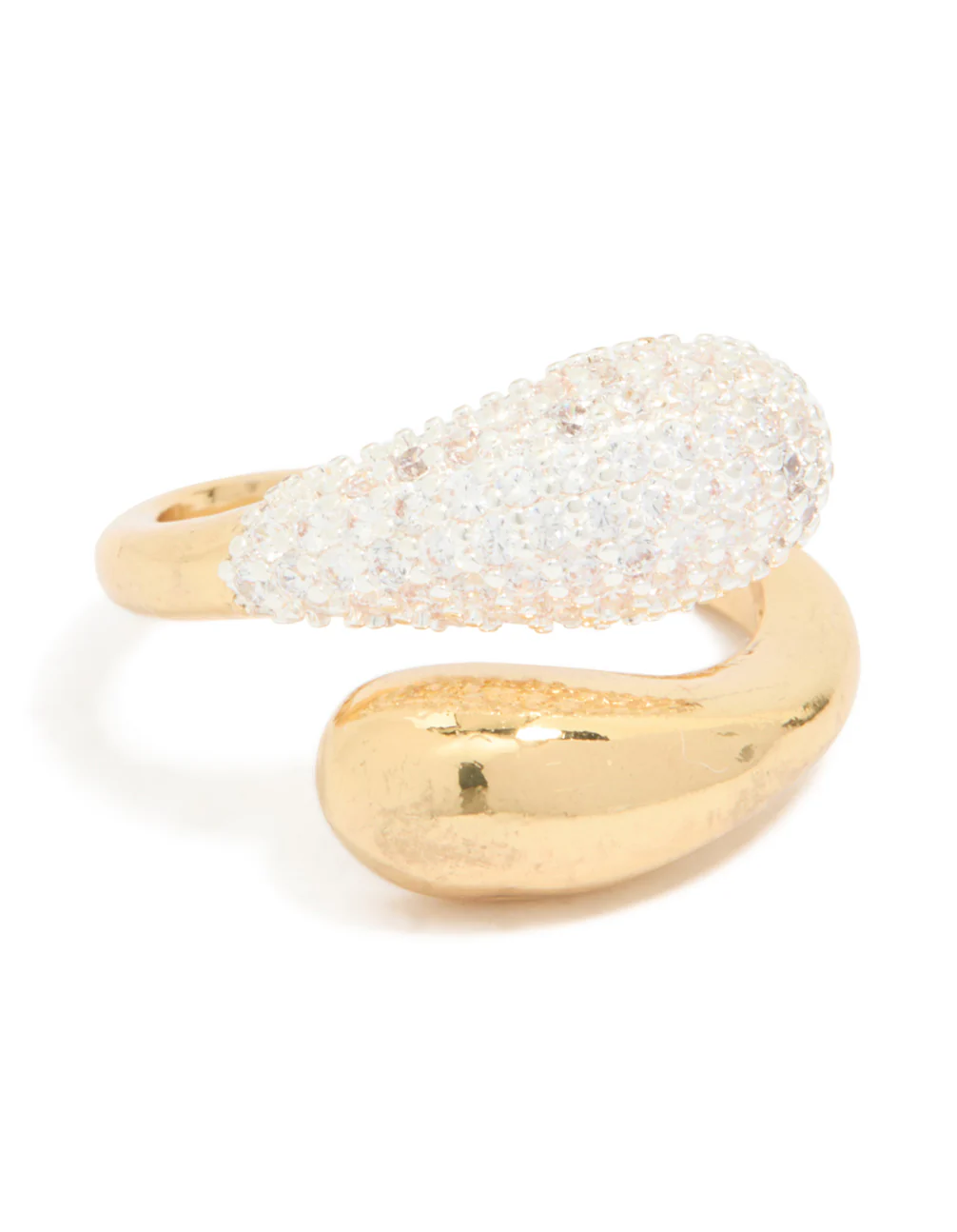 Mixed Metal Plated Cubic Zirconia Pavé Wrap Ring - Image 5