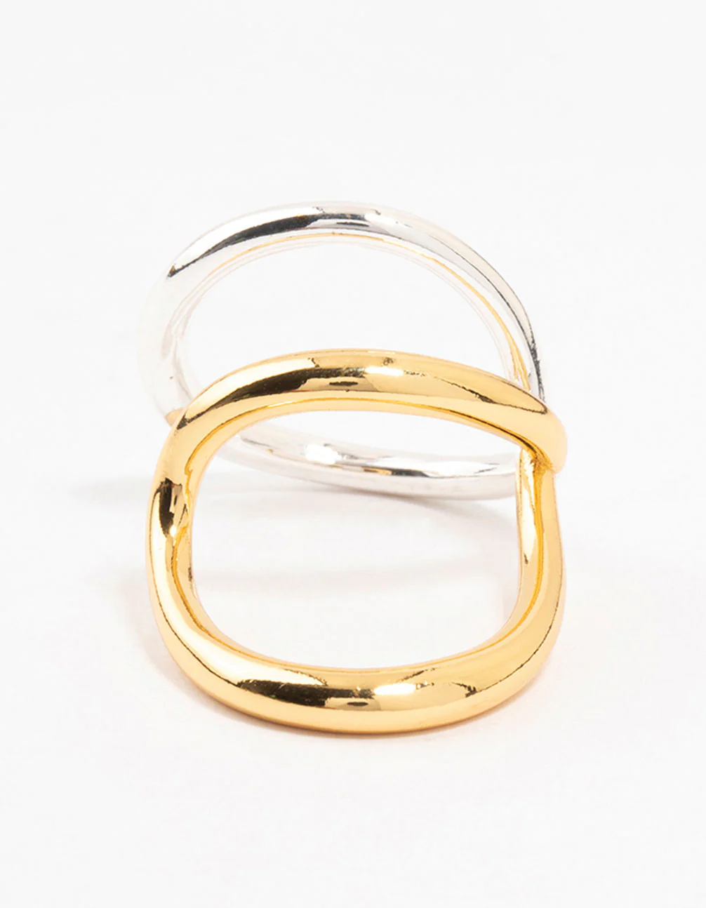 Mixed Metals Elongated Wrapped Ring - Image 3