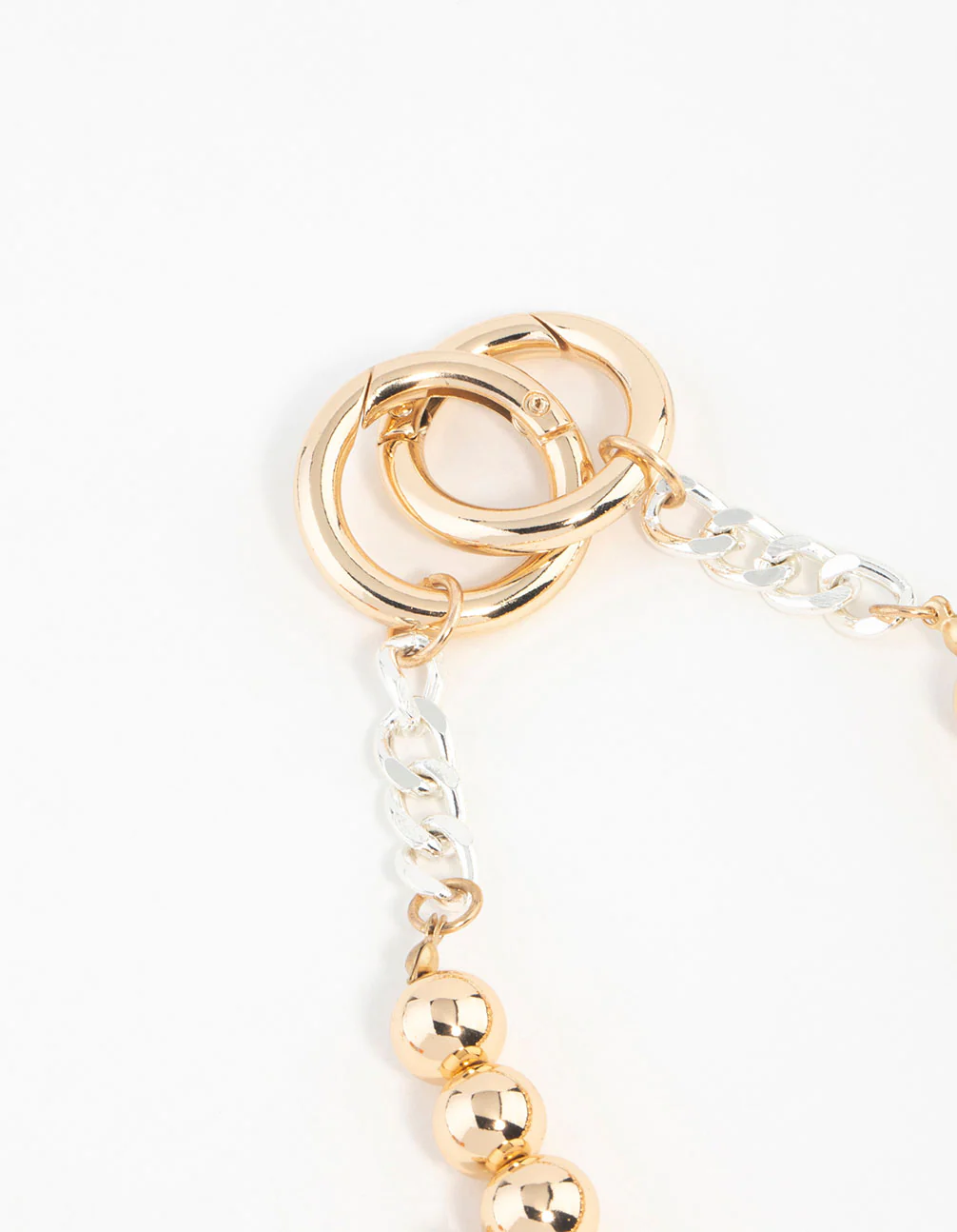 Mixed Metals Multiple Hearts Charm Keychain - Image 3