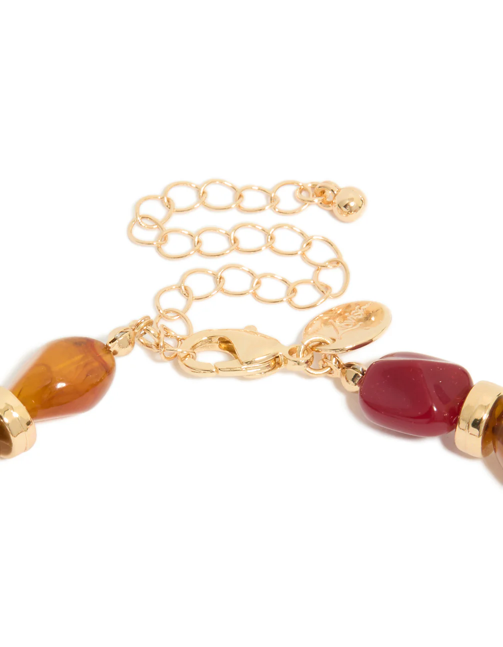Multicoloured Beaded Organic Shape Graduating Necklace - Image 5