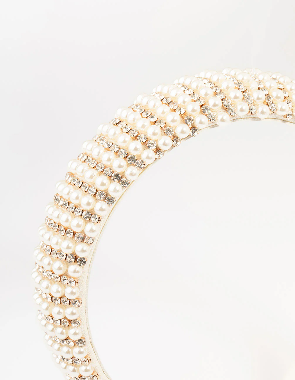 Pearl & Diamante Thick Headband - Image 2