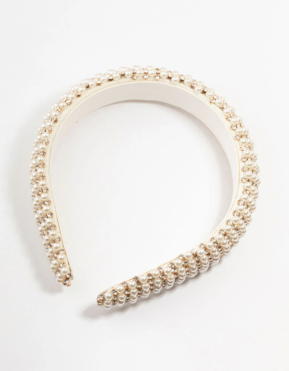 Pearl & Diamante Thick Headband - Image 3