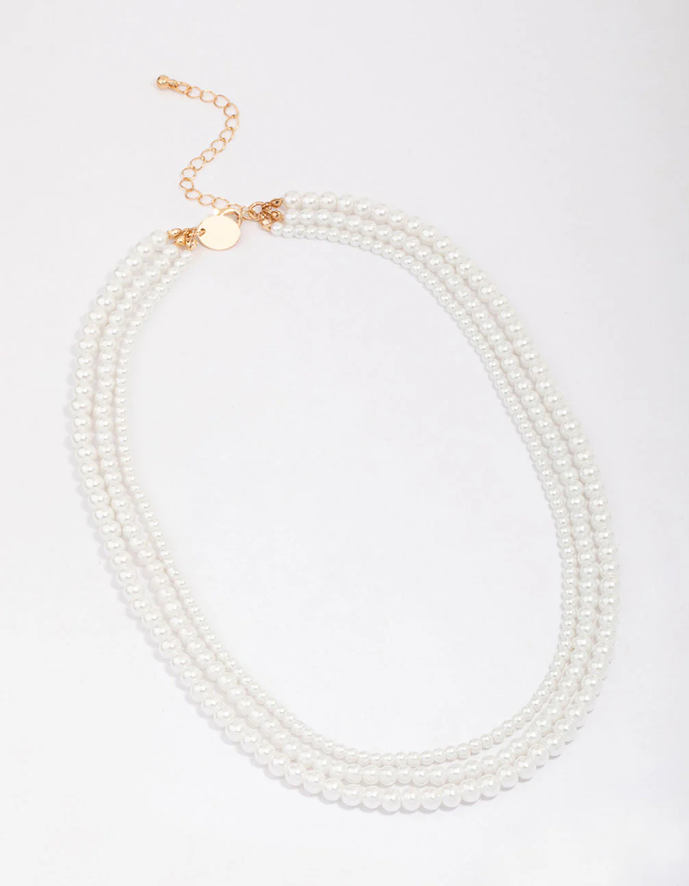 Pearl Layered Trio Statement Necklace - Image 2