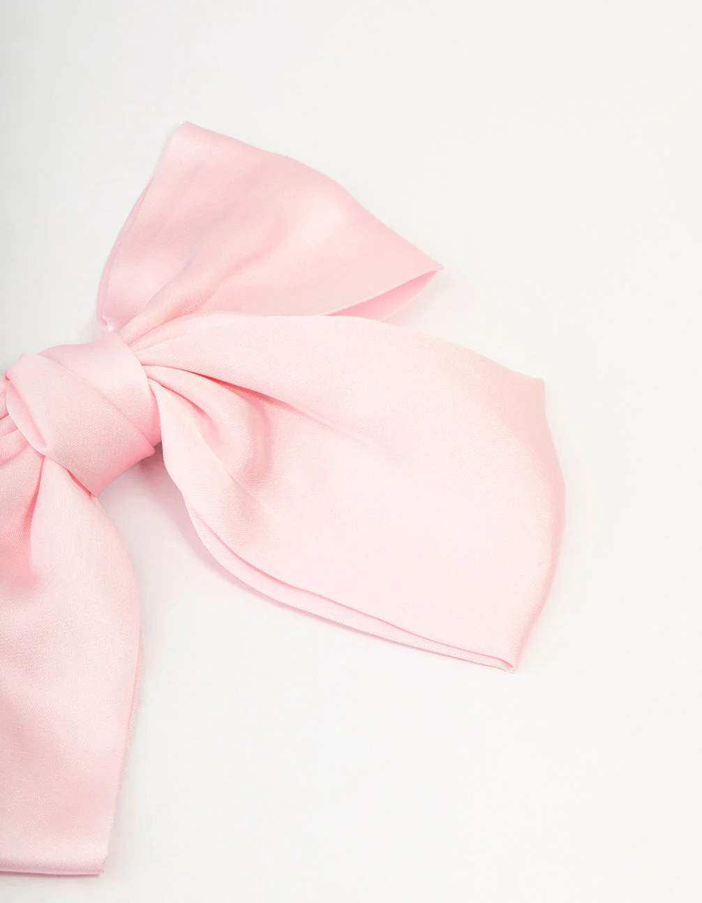 Pink Fabric Relaxed Medium Bow Clip - Image 2