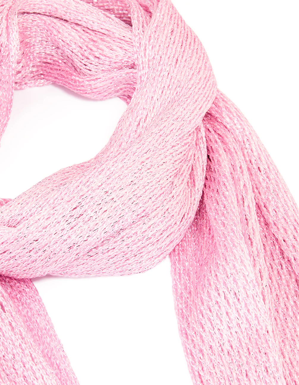Pink Glitter Fabric Draped Scarf - Image 2