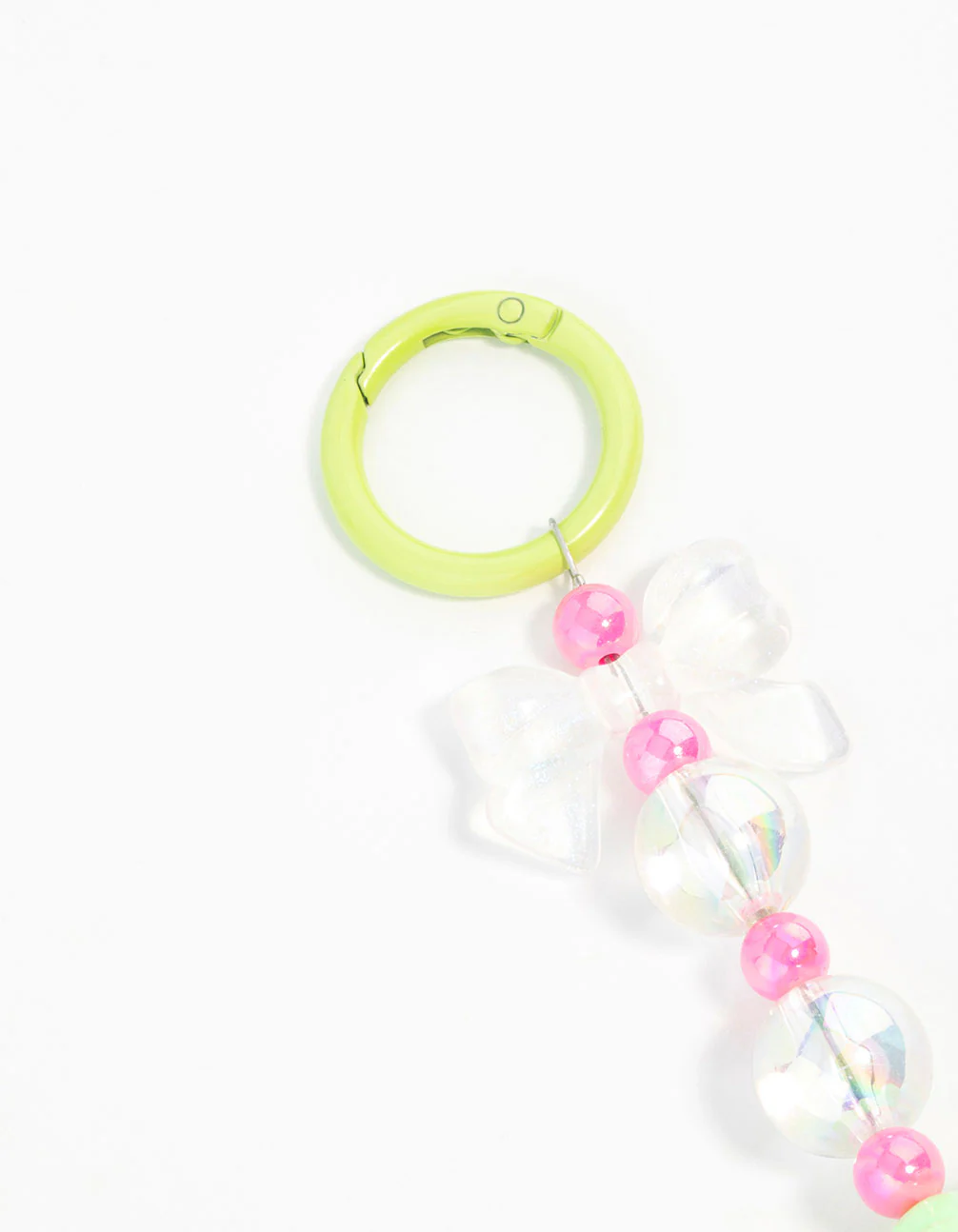 Pink & Green Cloud Bow Keychain - Image 3