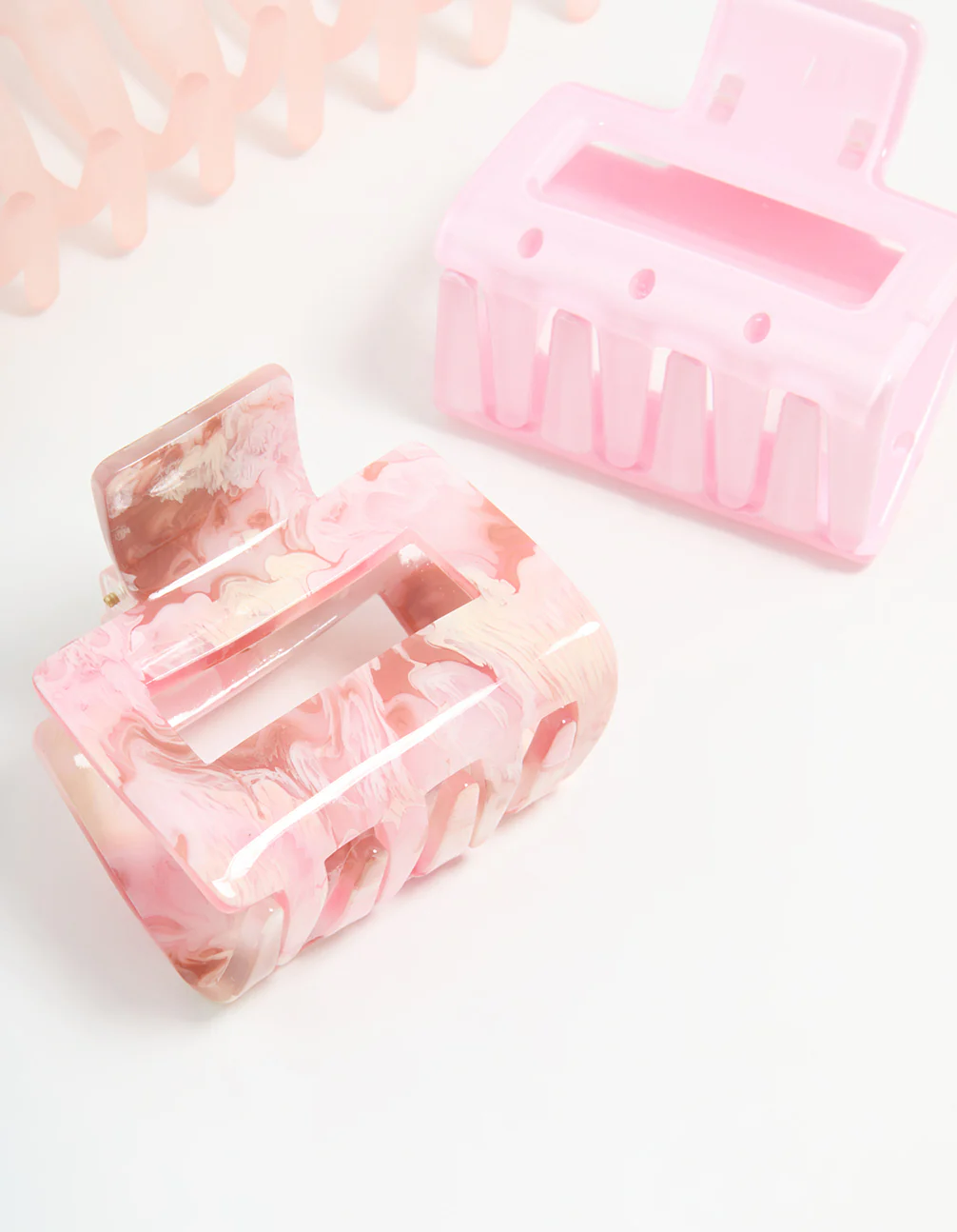 Pink Mixed Cutout Claw Clips 3-Pack - Image 3