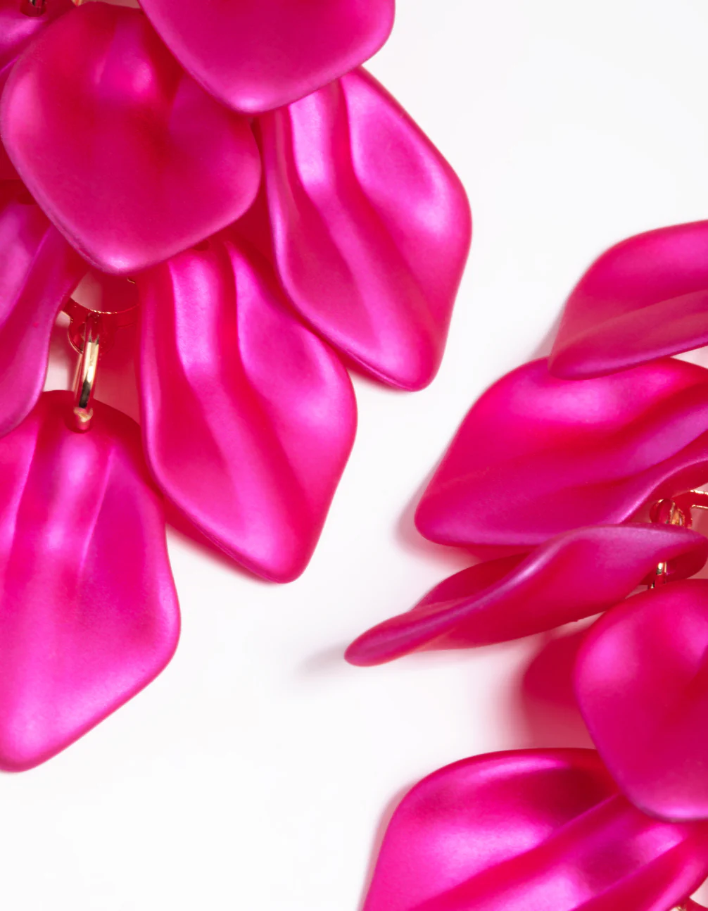 Fuchsia Petal Drop Earrings - Image 4