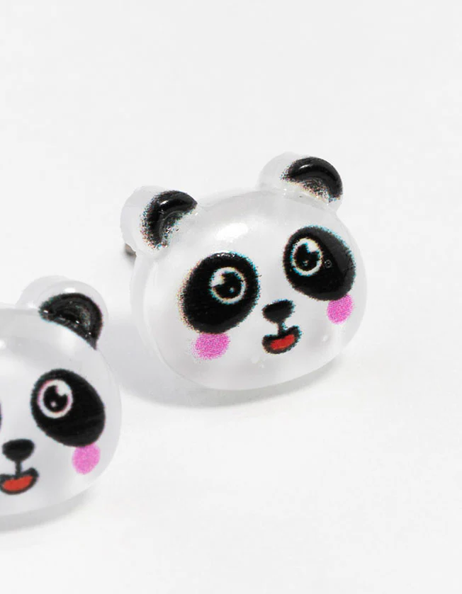 Blush Panda Stud Earrings - Image 3