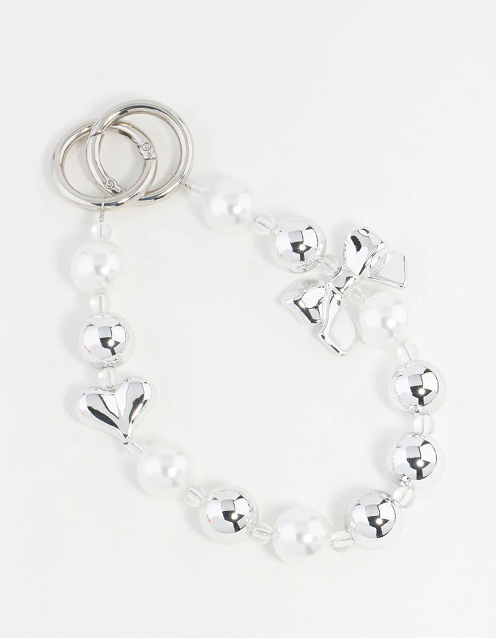 Bow & Pearl & Heart Keychain
