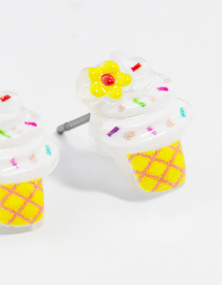 Ice cream Cone Stud Earrings - Image 3