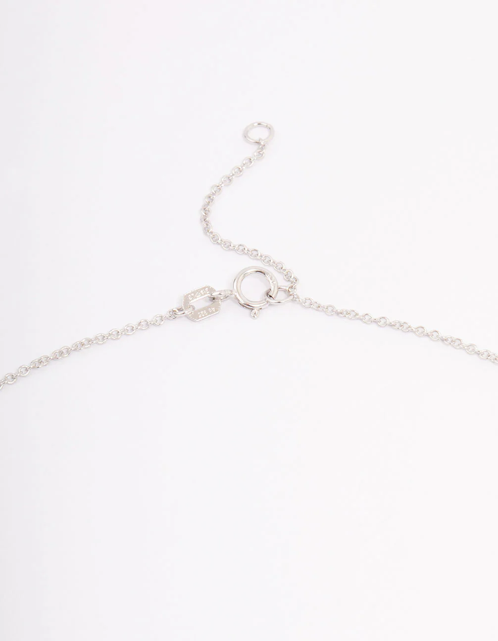 Sterling Silver Solitaire Cubic Zirconia Pendant Necklace - Image 3