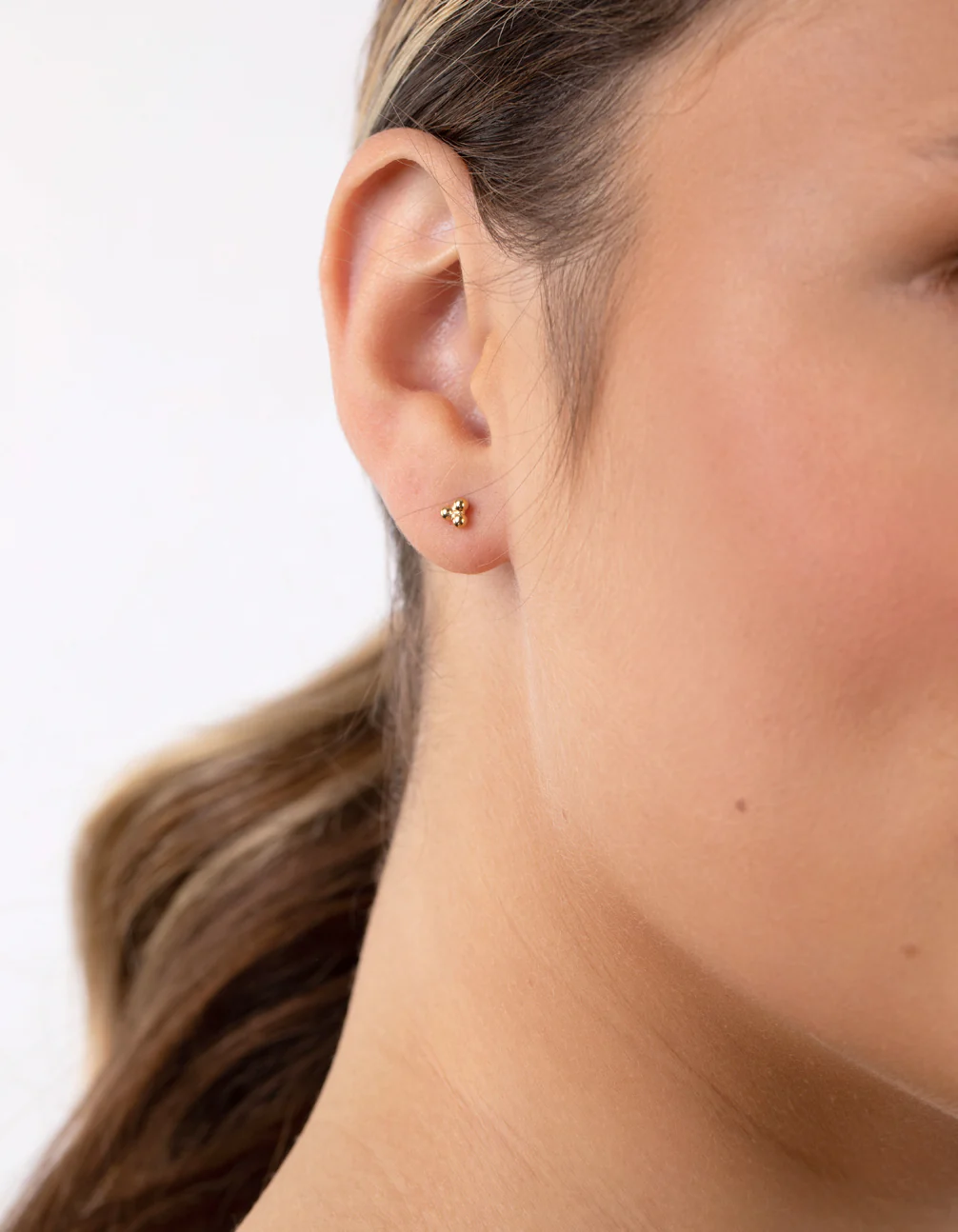 Gold Plated Sterling Silver Ball Cluster Pack Earring - Image 2