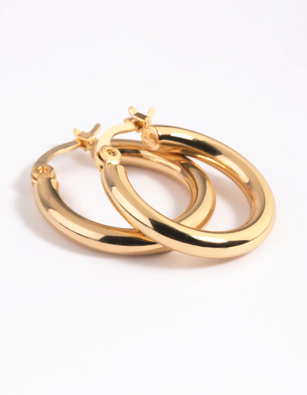 Gold Plated Thin Hoop Earrings - Image 5