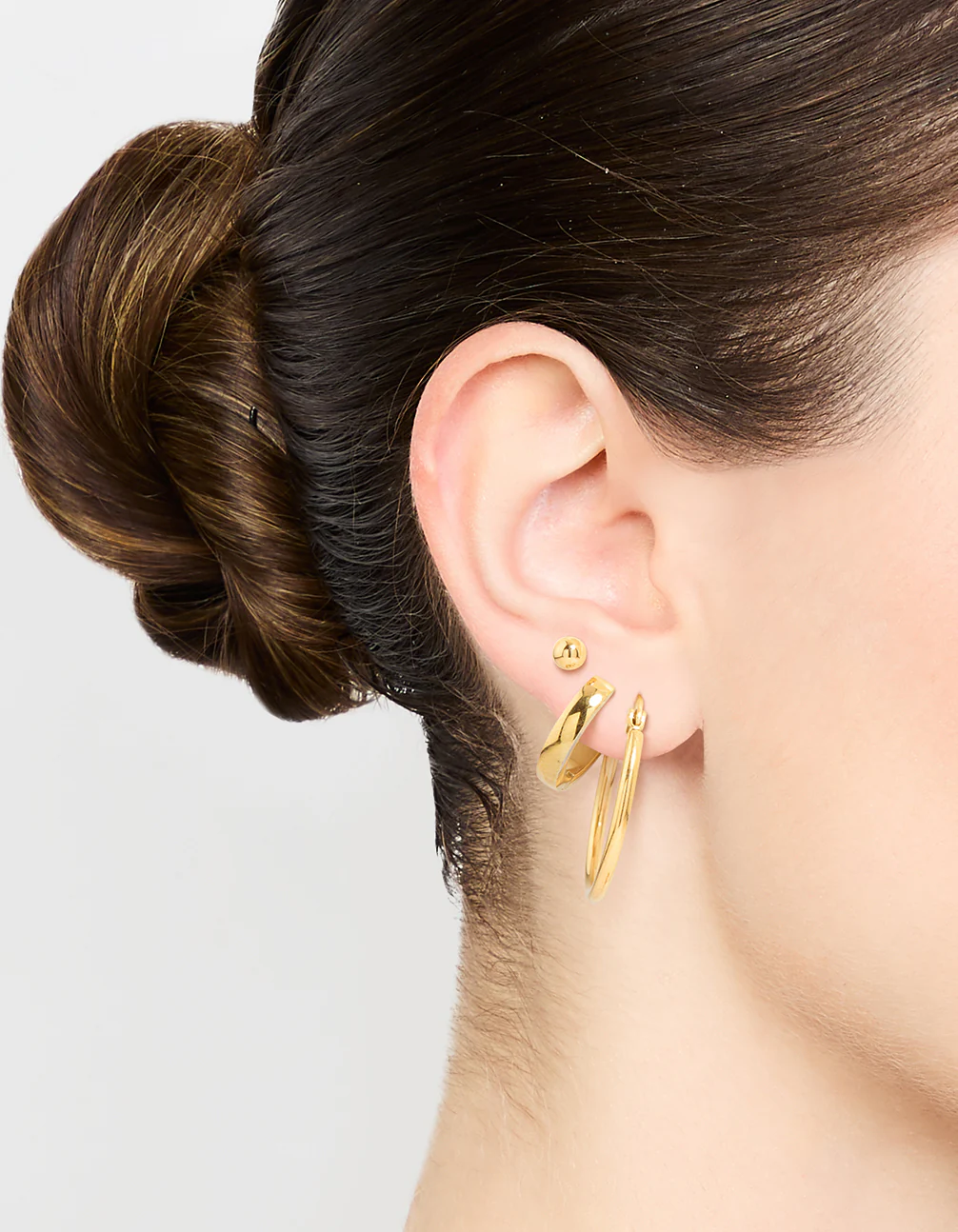 Waterproof Gold Plated Stainless Steel Ball Stud Earring Pack - Image 2