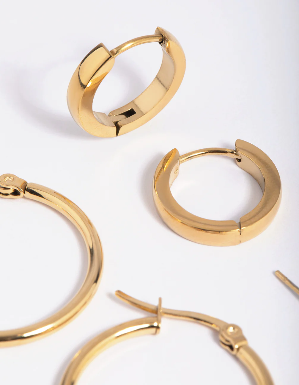 Waterproof Gold Plated Stainless Steel Ball Stud Earring Pack - Image 6