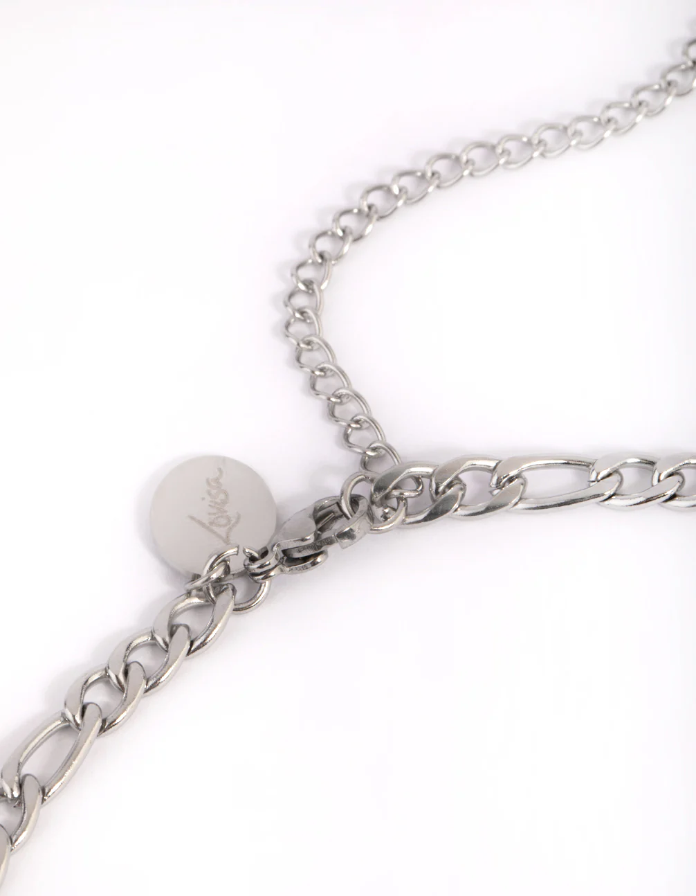Waterproof Stainless Steel Figaro Necklace - Image 5