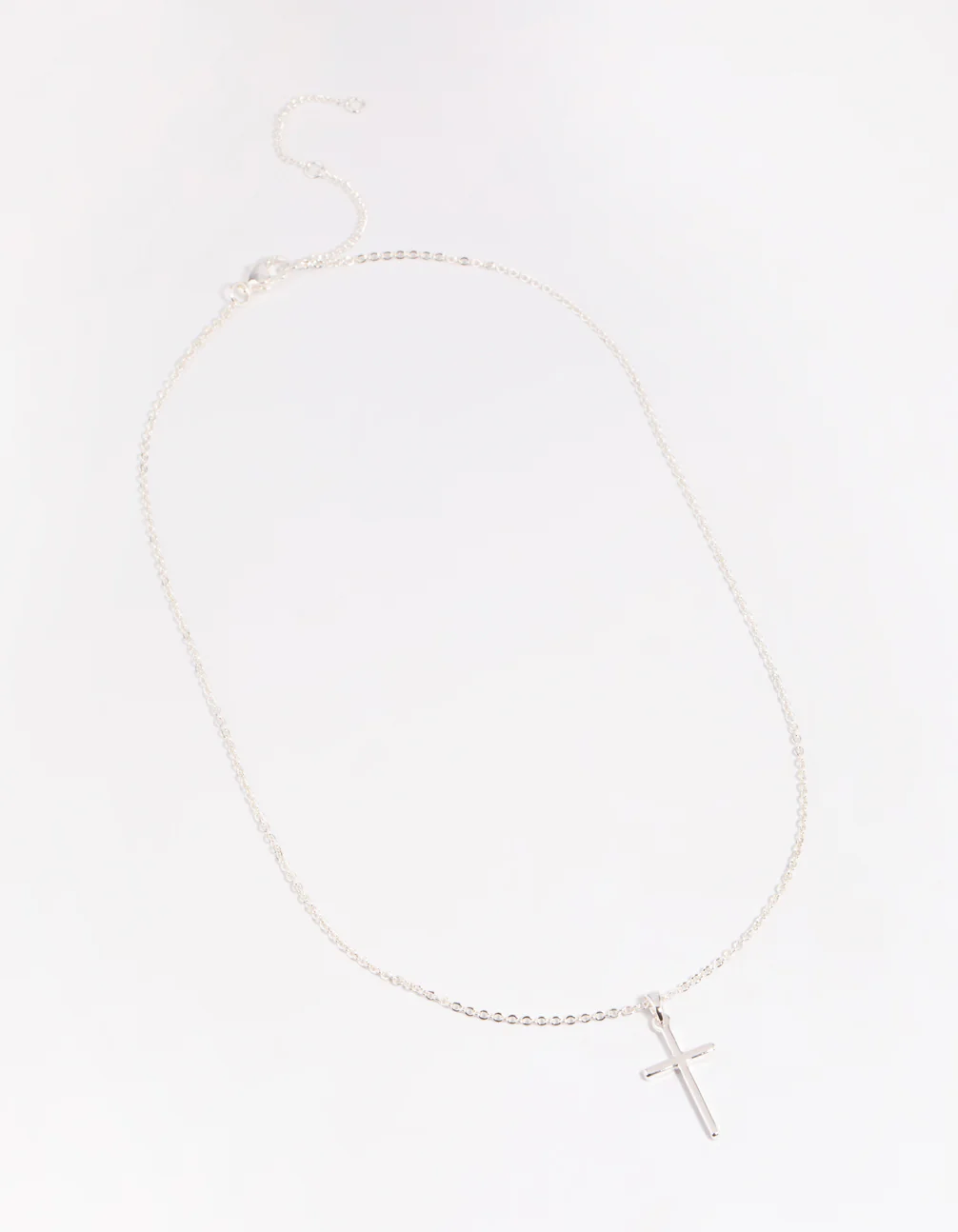 Silver Plated 45cm Cross Necklace - Image 2