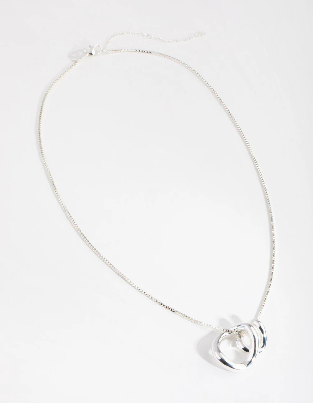 Silver Plated Swirl Pendant Necklace - Image 2