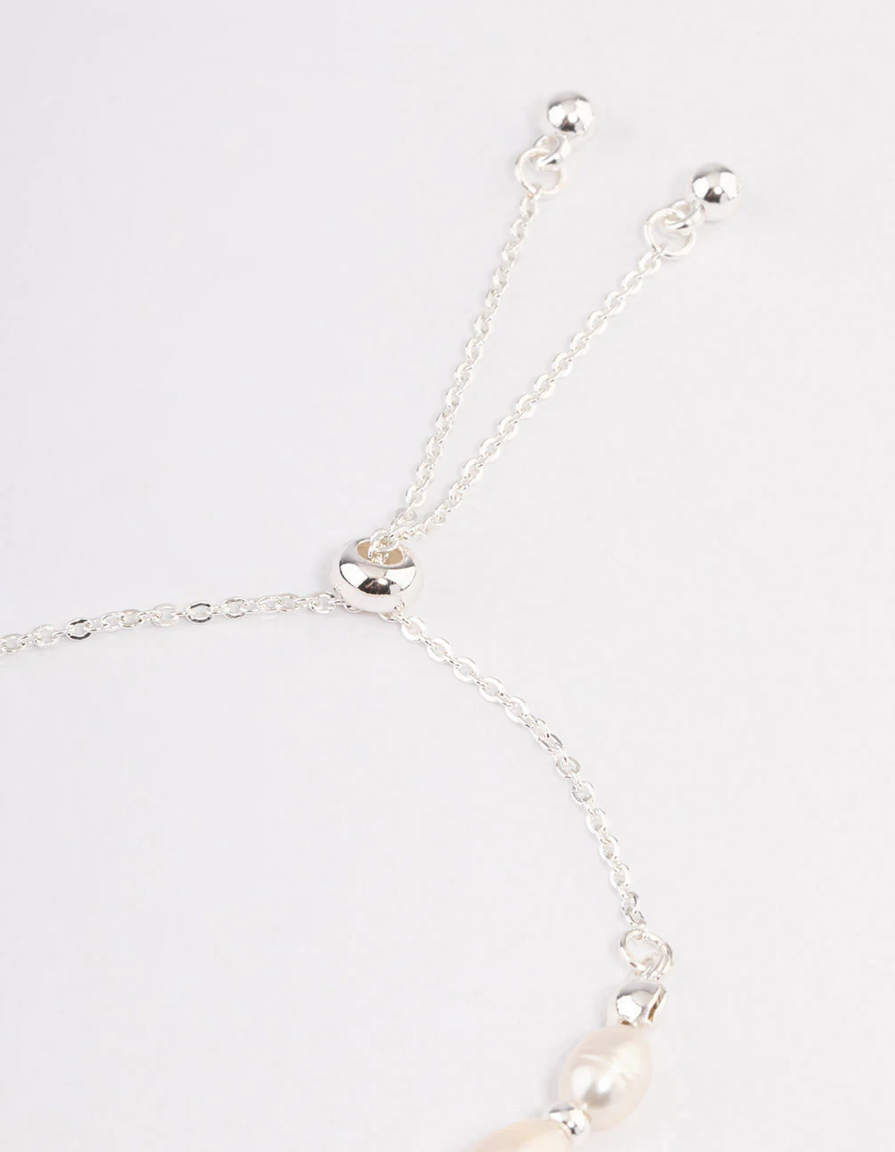 Silver Plated Freshwater Pearl Ball Toggle Bracelet - Image 5