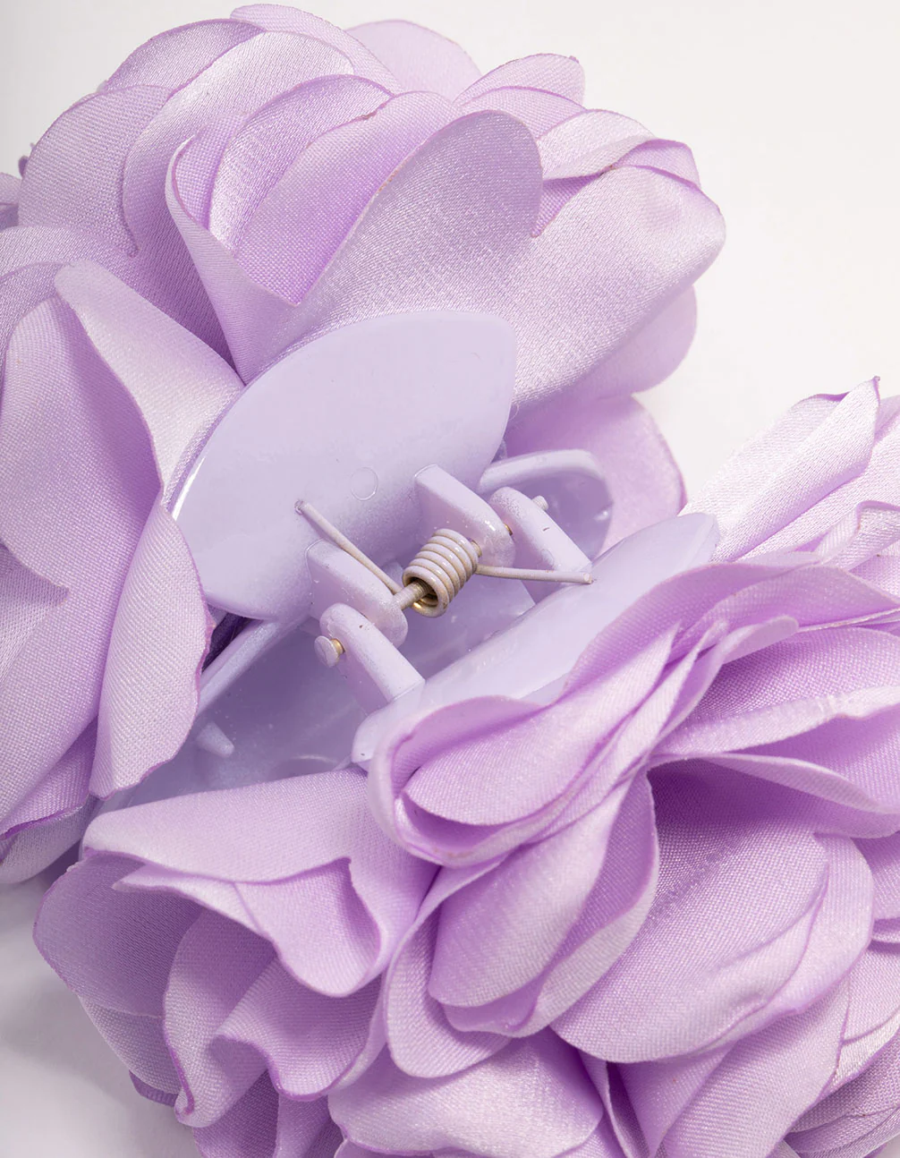 Purple Fabric Small Flower Hair Claw Clip - Image 3