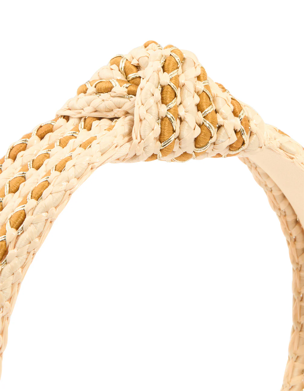 Raffia Fabric Weave Knot Headband - Image 2