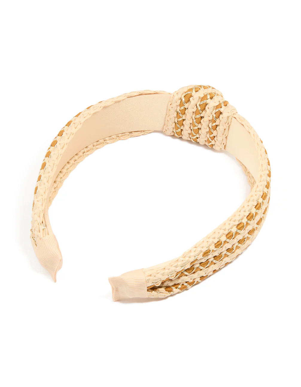 Raffia Fabric Weave Knot Headband - Image 3