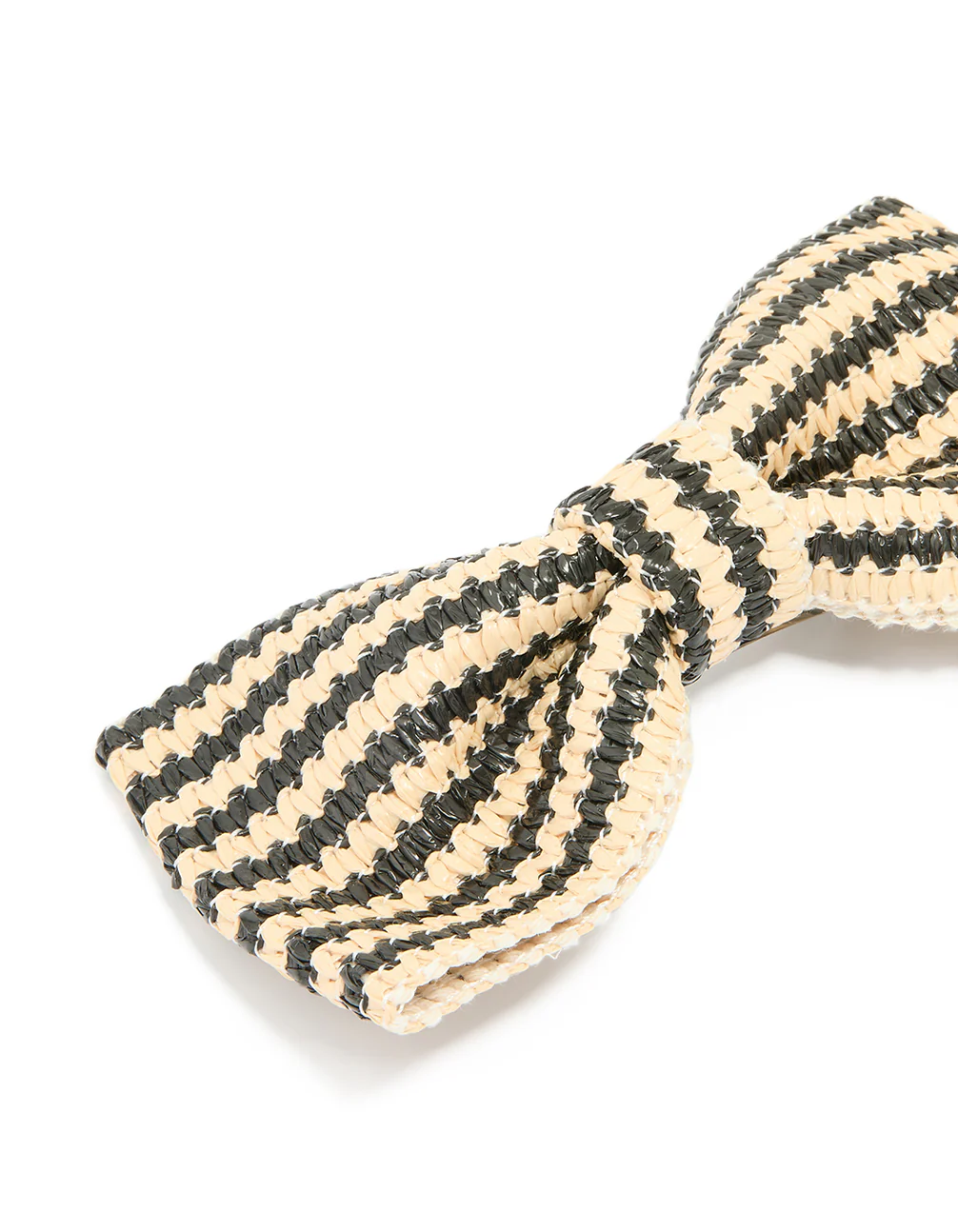 Raffia Striped Short Bow Clip - Image 2