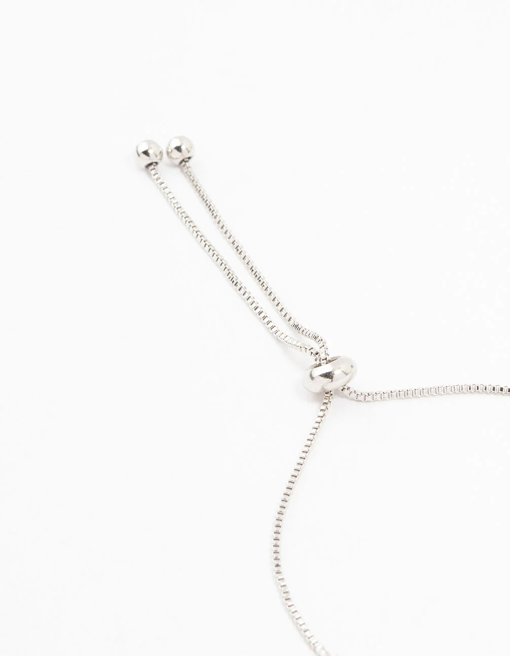 Silver Cubic Zirconia Heart Toggle Bracelet - Image 3