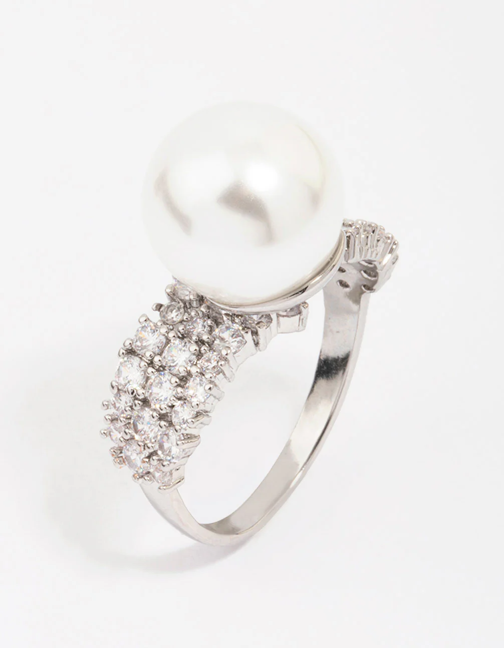 Silver Cubic Zirconia Trail Wrapped Ring - Image 2