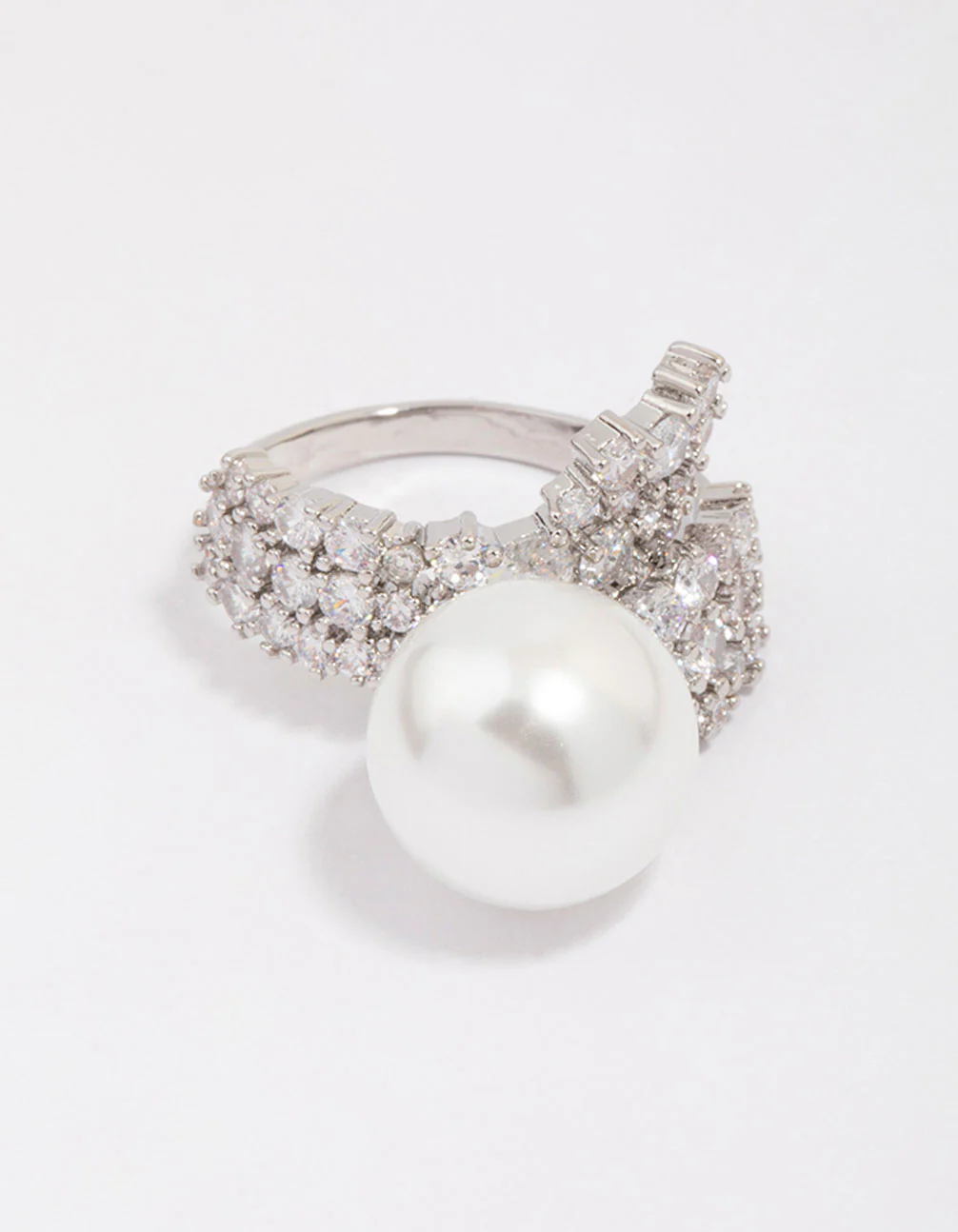 Silver Cubic Zirconia Trail Wrapped Ring - Image 3