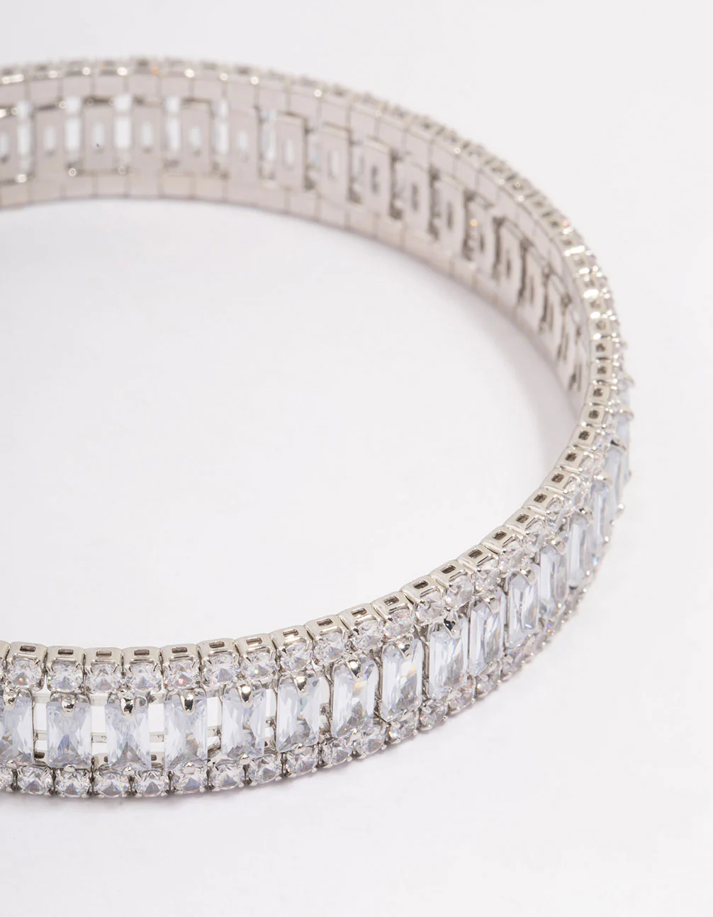 Silver Large Emerald-Cut Wrist Cuff - Image 2