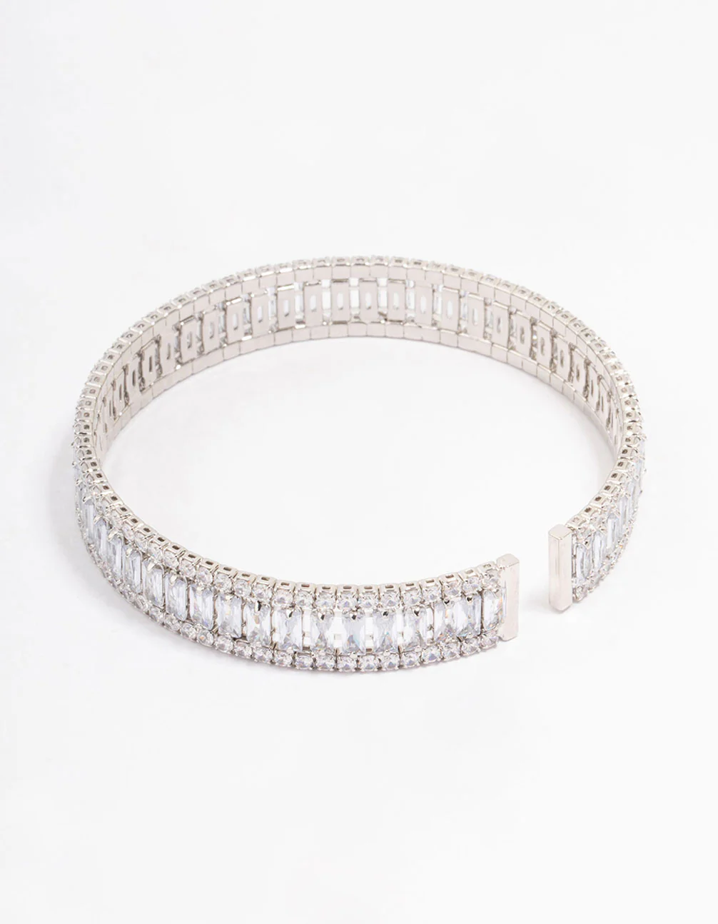 Silver Large Emerald-Cut Wrist Cuff - Image 3