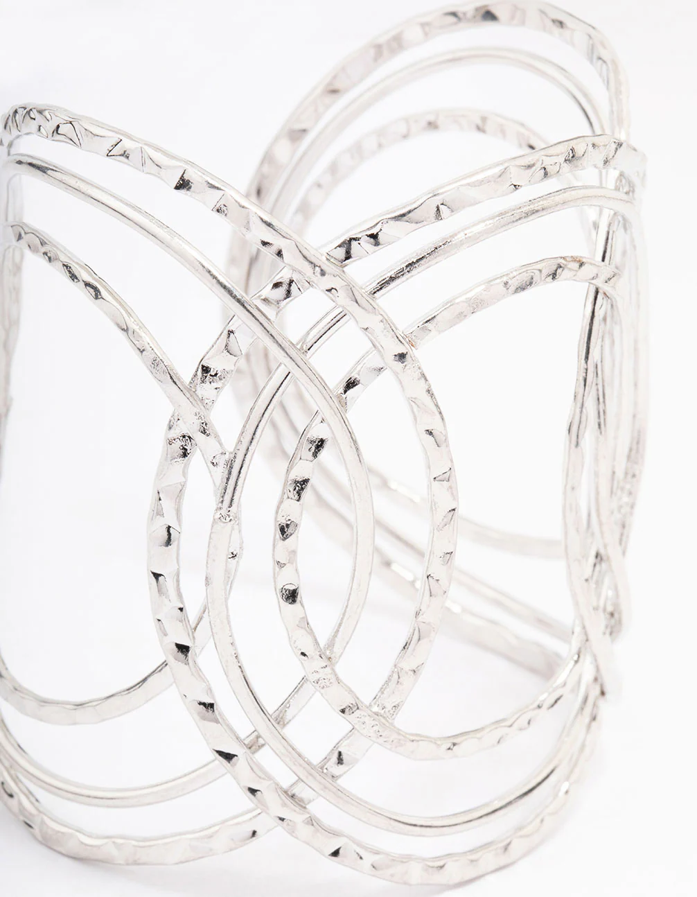 Silver Oval Loop Wrist Cuff - Image 2
