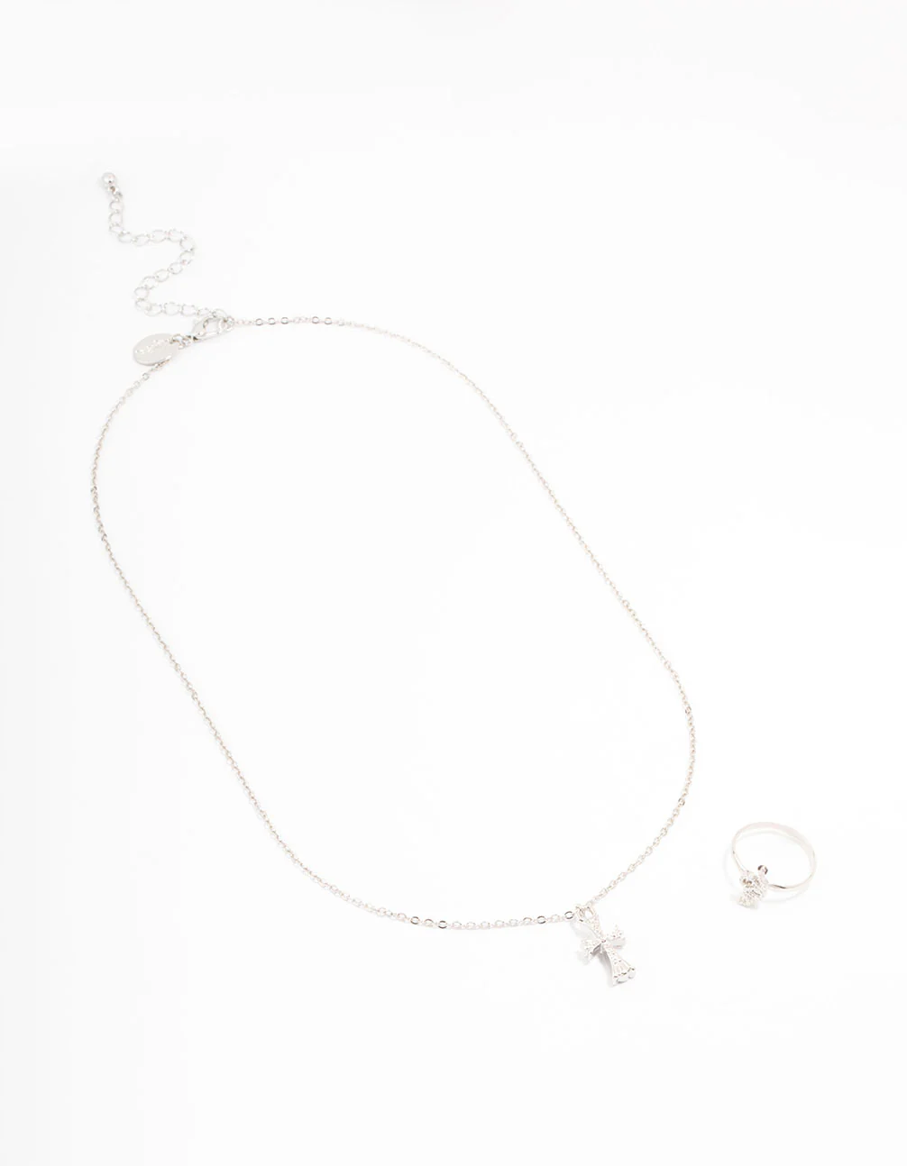 Silver Snake Cross Jewellery Set - Image 2