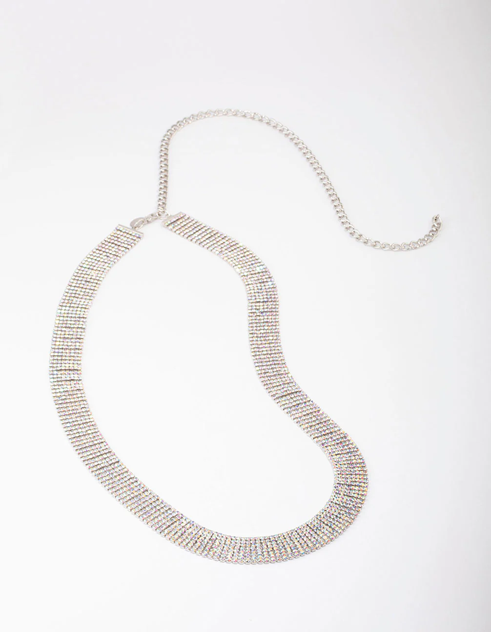 Silver Wide Diamante Belt - Image 2
